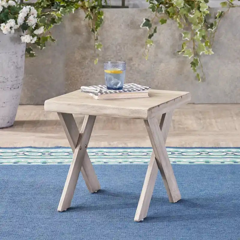 Table d'appoint d'extérieur Eaglewood en bois d'acacia par Christopher Knight Home