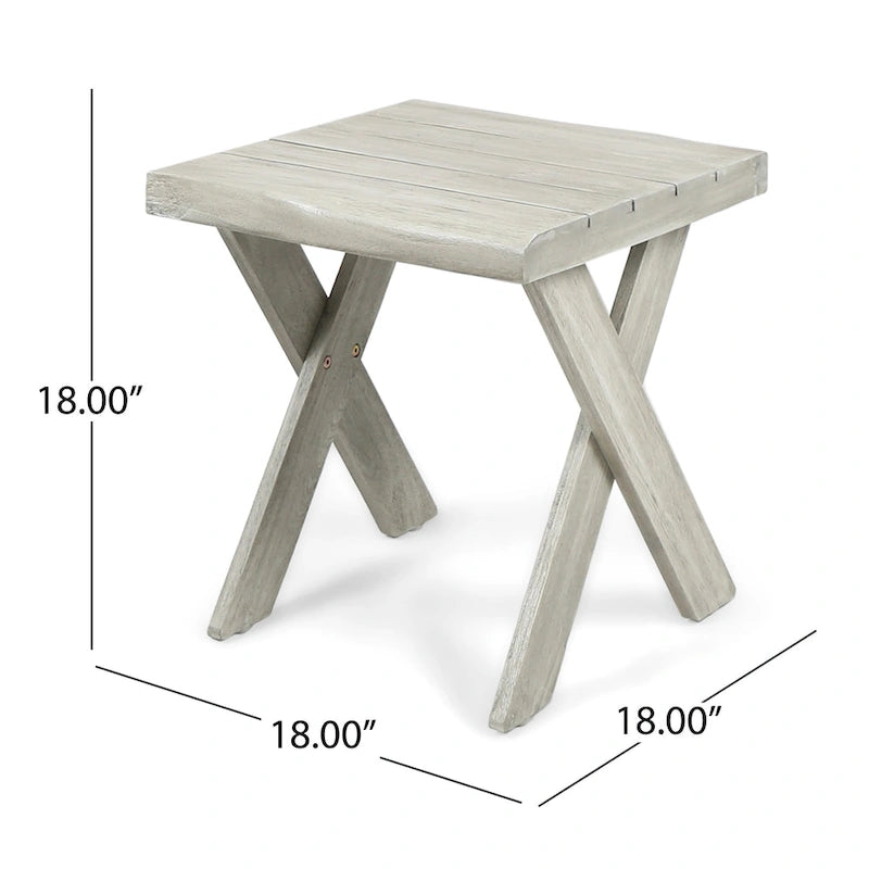 Table d'appoint d'extérieur Eaglewood en bois d'acacia par Christopher Knight Home