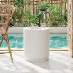 Christopher Knight Home - Table d'appoint d'extérieur robuste Ashton avec motif texturé en terrazzo complexe