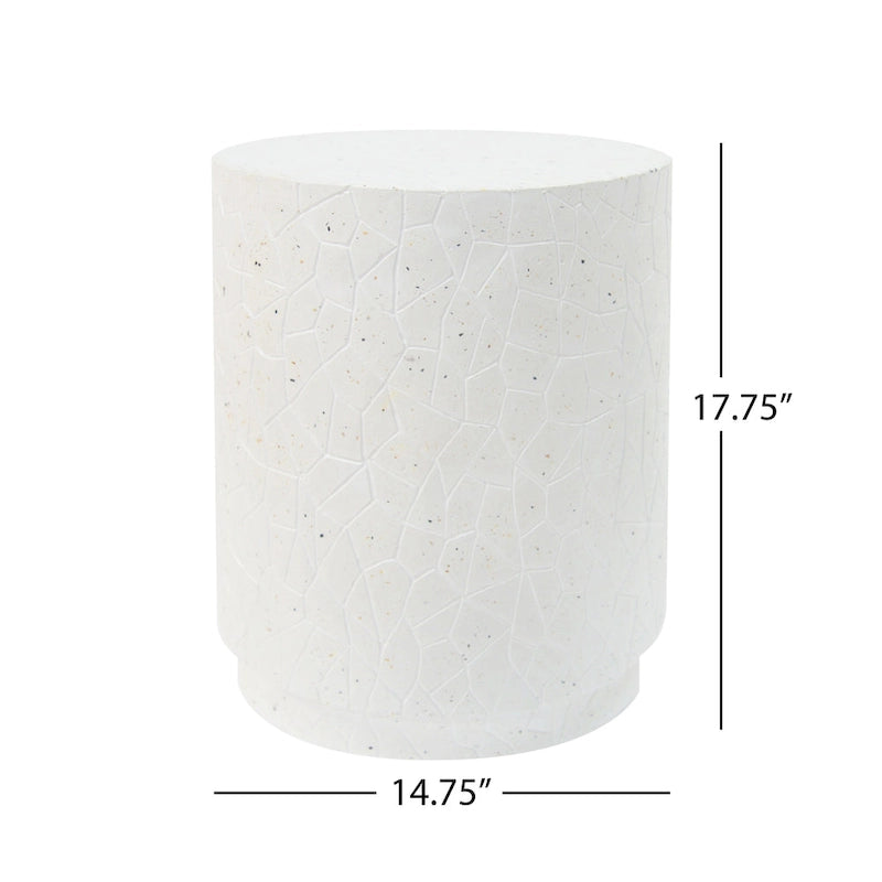 Christopher Knight Home - Table d'appoint d'extérieur robuste Ashton avec motif texturé en terrazzo complexe