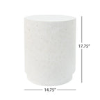 Christopher Knight Home - Table d'appoint d'extérieur robuste Ashton avec motif texturé en terrazzo complexe