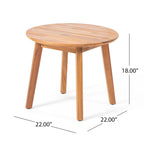 Christopher Knight Home - Ensemble de conversation d'extérieur 3 pièces Madison en bois d'acacia avec coussins à lattes