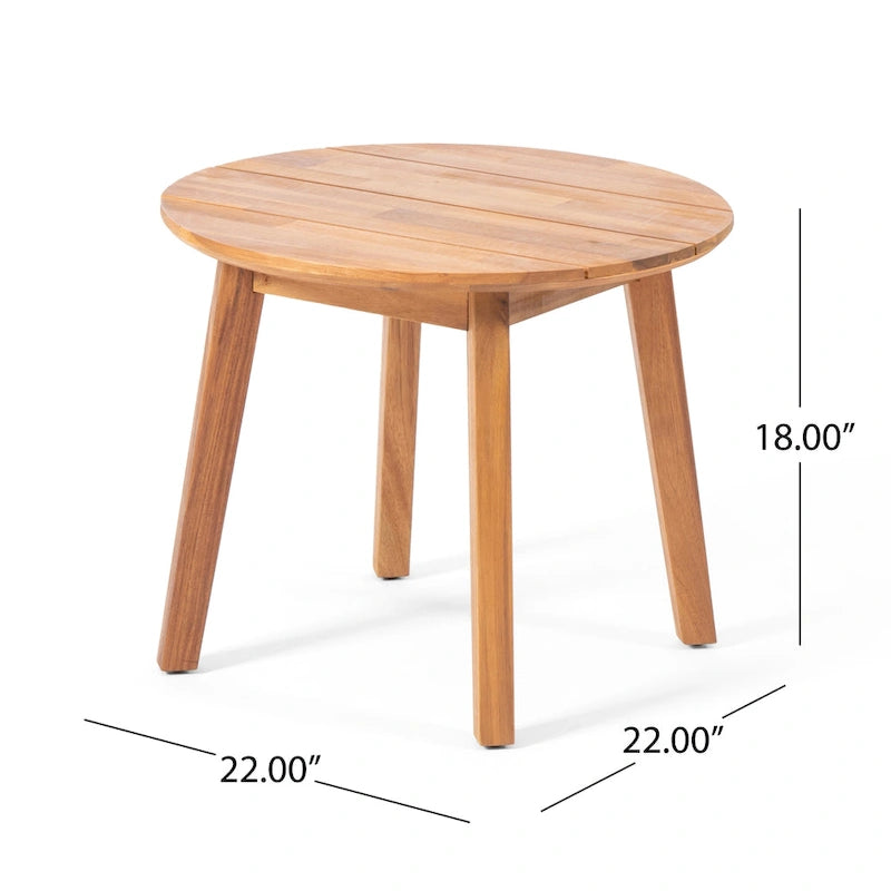 Christopher Knight Home - Ensemble de conversation d'extérieur 3 pièces Madison en bois d'acacia avec coussins à lattes