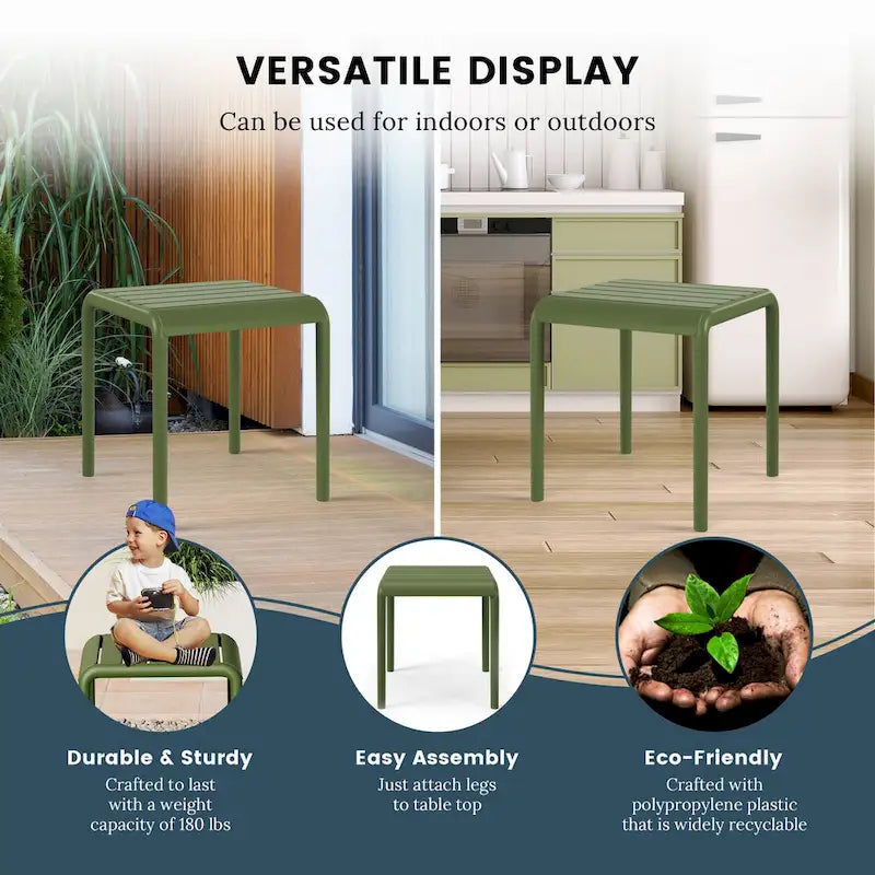 Table d'appoint d'extérieur carrée Frond and Form (lot de 2)