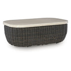 Signature Design by Ashley Kimora Table basse d'extérieur beige/marron foncé – 50 L x 29,92 P x 17,52 H