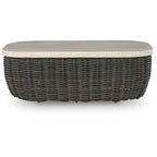 Signature Design by Ashley Kimora Table basse d'extérieur beige/marron foncé – 50 L x 29,92 P x 17,52 H