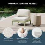 Chaise sans accoudoirs avec coussins Frond and Form Patio Deep Seating
