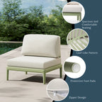 Chaise sans accoudoirs avec coussins Frond and Form Patio Deep Seating