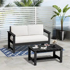 Table basse rectangulaire d'extérieur en PEHD
