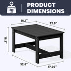 Table basse rectangulaire d'extérieur en PEHD