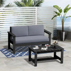 Table basse rectangulaire d'extérieur en PEHD