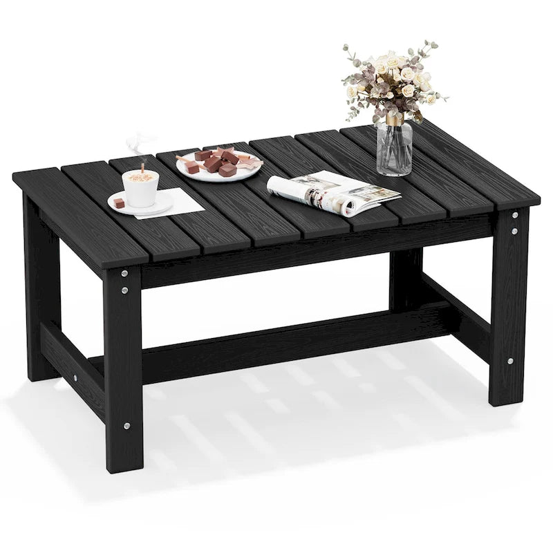Table basse rectangulaire d'extérieur en PEHD