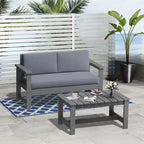 Table basse rectangulaire d'extérieur en PEHD