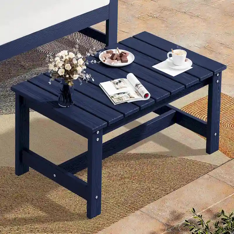 Table basse rectangulaire d'extérieur en PEHD