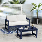 Table basse rectangulaire d'extérieur en PEHD