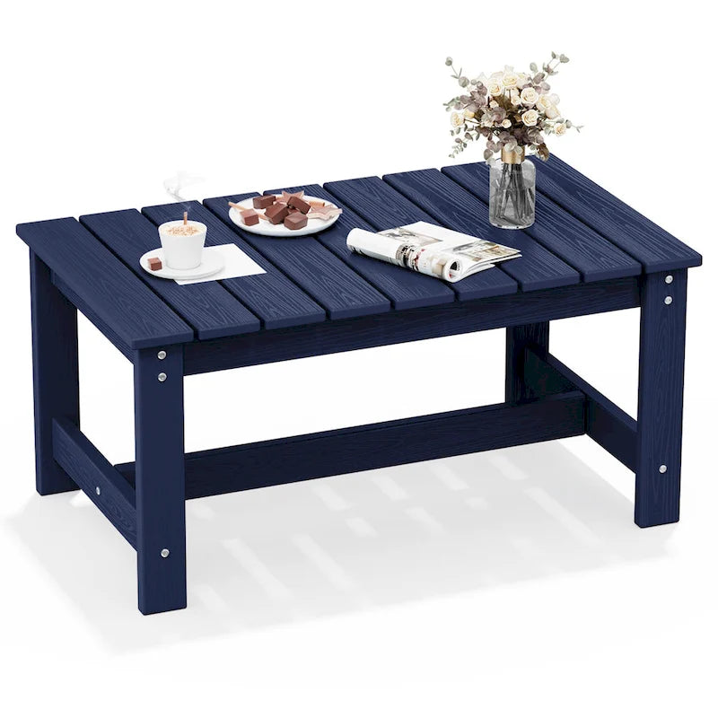 Table basse rectangulaire d'extérieur en PEHD