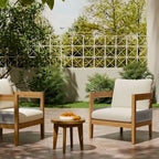 Christopher Knight Home - Ensemble fauteuil club et table d'extérieur Ian en bois d'acacia