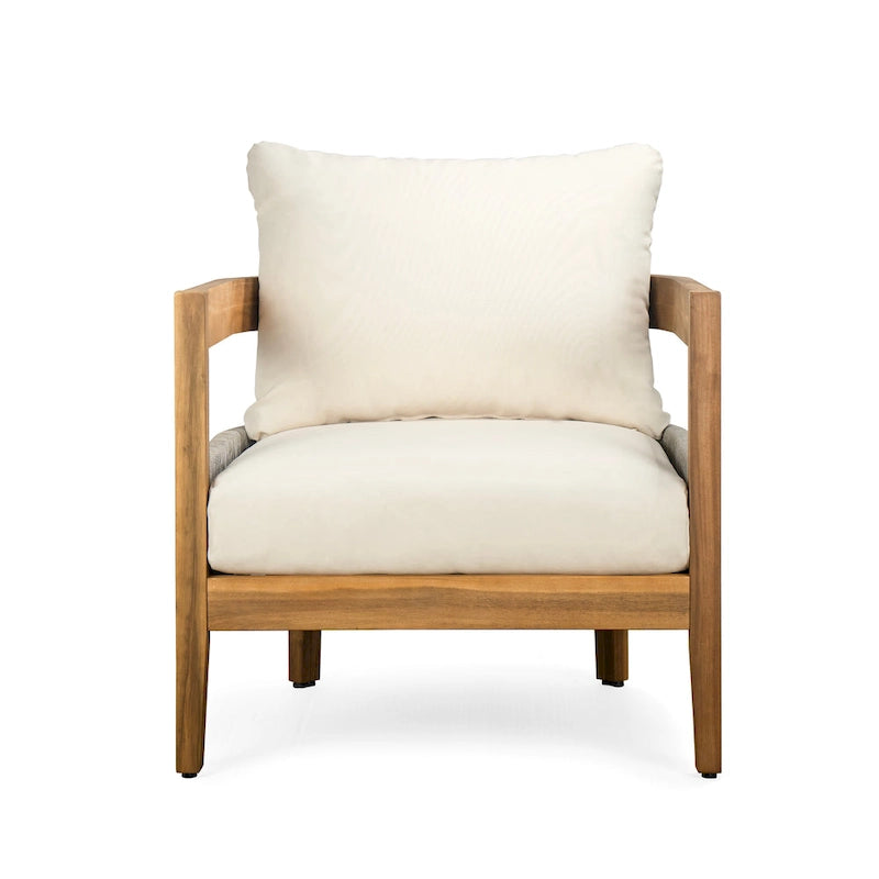 Christopher Knight Home - Ensemble fauteuil club et table d'extérieur Ian en bois d'acacia