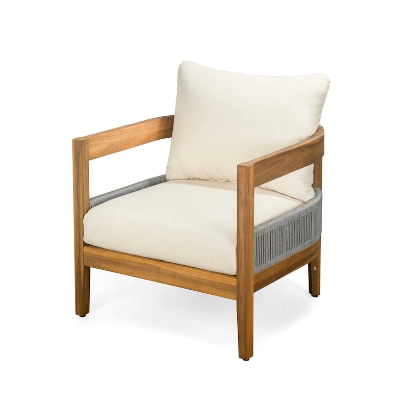 Christopher Knight Home - Ensemble fauteuil club et table d'extérieur Ian en bois d'acacia