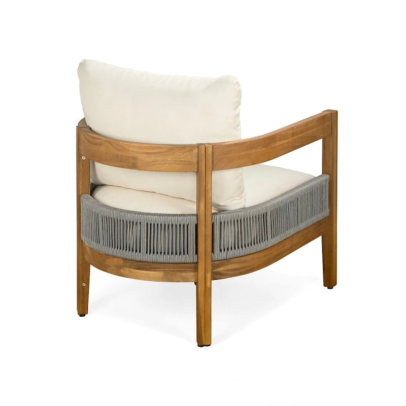 Christopher Knight Home - Ensemble fauteuil club et table d'extérieur Ian en bois d'acacia