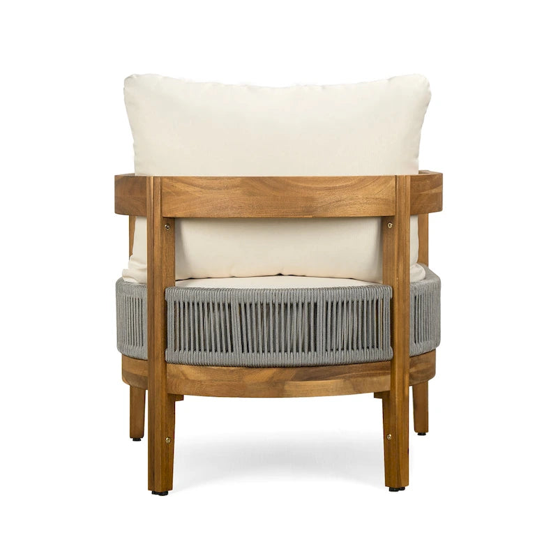 Christopher Knight Home - Ensemble fauteuil club et table d'extérieur Ian en bois d'acacia