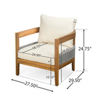 Christopher Knight Home - Ensemble fauteuil club et table d'extérieur Ian en bois d'acacia