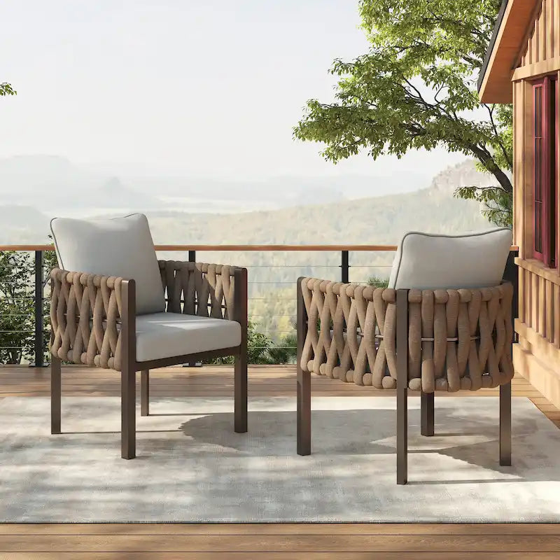 Christopher Knight Home - Fauteuil de patio en tissu Ethan (lot de 2)