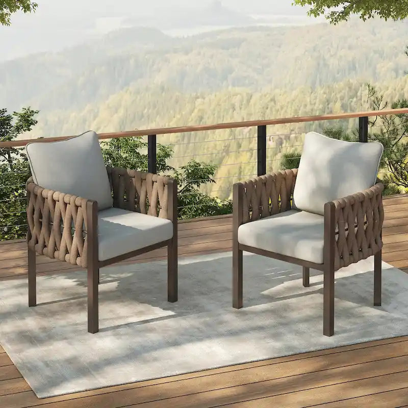 Christopher Knight Home - Fauteuil de patio en tissu Ethan (lot de 2)