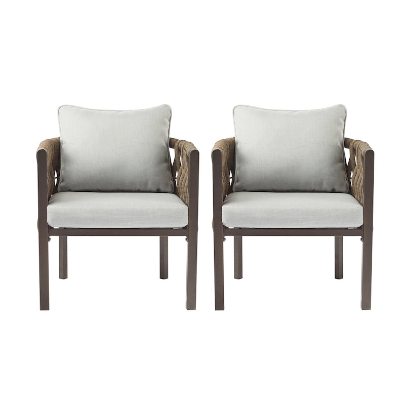 Christopher Knight Home - Fauteuil de patio en tissu Ethan (lot de 2)