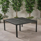 Table à manger moderne en aluminium pour l'extérieur