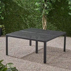 Table à manger moderne en aluminium pour l'extérieur