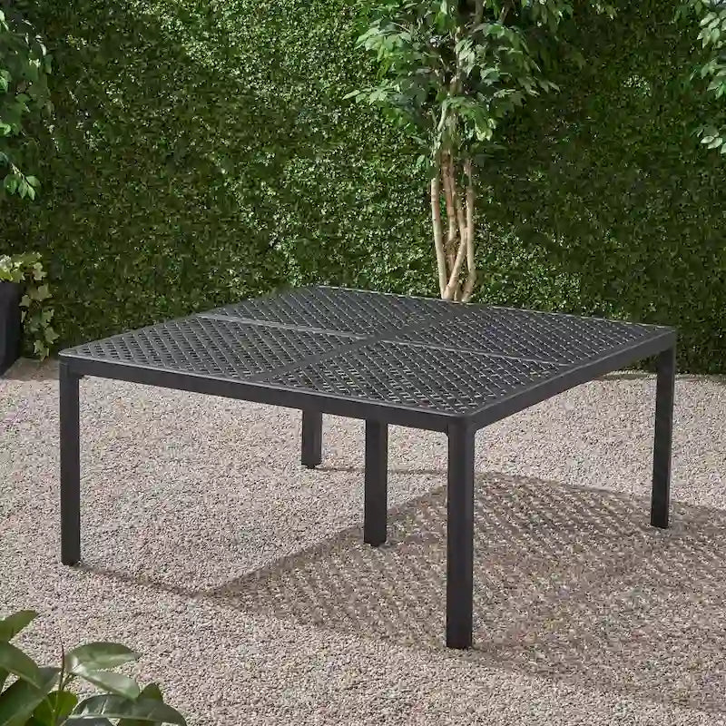Table à manger moderne en aluminium pour l'extérieur