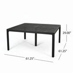Table à manger moderne en aluminium pour l'extérieur