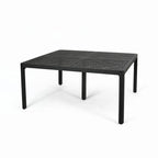 Table à manger moderne en aluminium pour l'extérieur