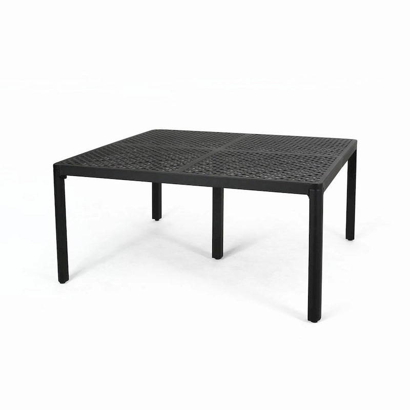 Table à manger moderne en aluminium pour l'extérieur