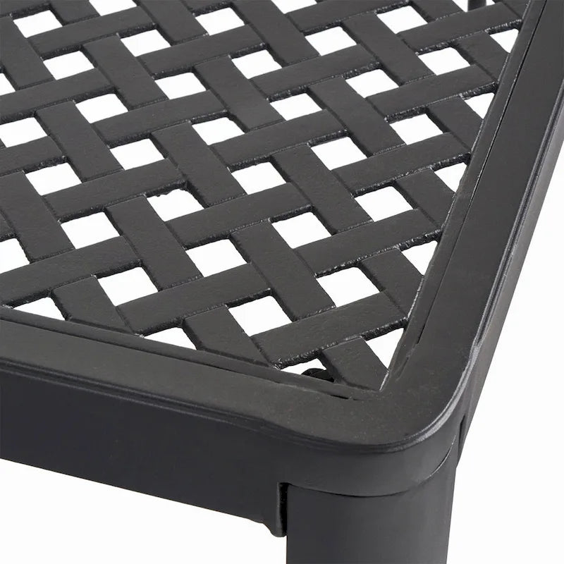 Table à manger moderne en aluminium pour l'extérieur