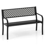 Costway 50 Outdoor Garden Bench with Geometric Lattice Backrest - See Details