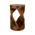 Table d'appoint en béton de forme torsadée, table d'appoint moderne unique pour la décoration intérieure