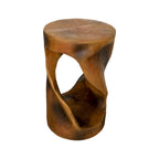 Table d'appoint en béton de forme torsadée, table d'appoint moderne unique pour la décoration intérieure