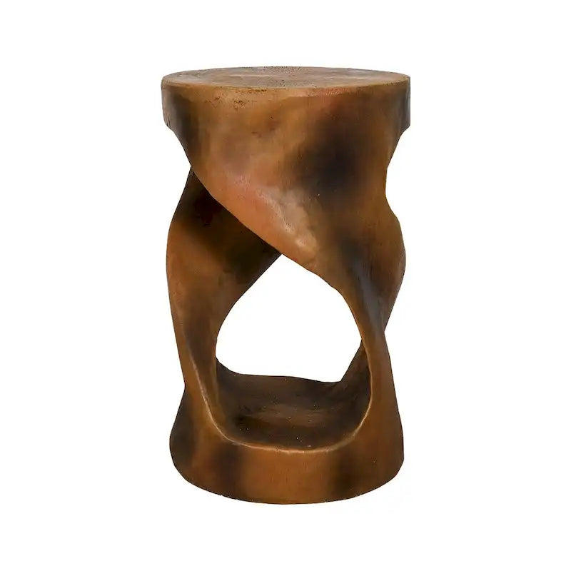 Table d'appoint en béton de forme torsadée, table d'appoint moderne unique pour la décoration intérieure