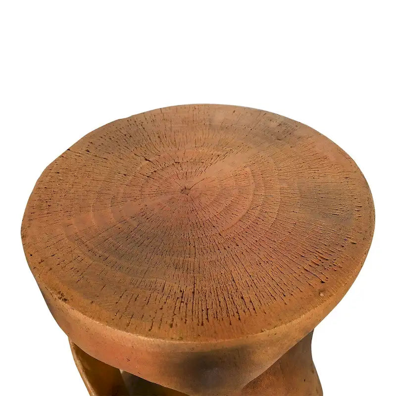 Table d'appoint en béton de forme torsadée, table d'appoint moderne unique pour la décoration intérieure