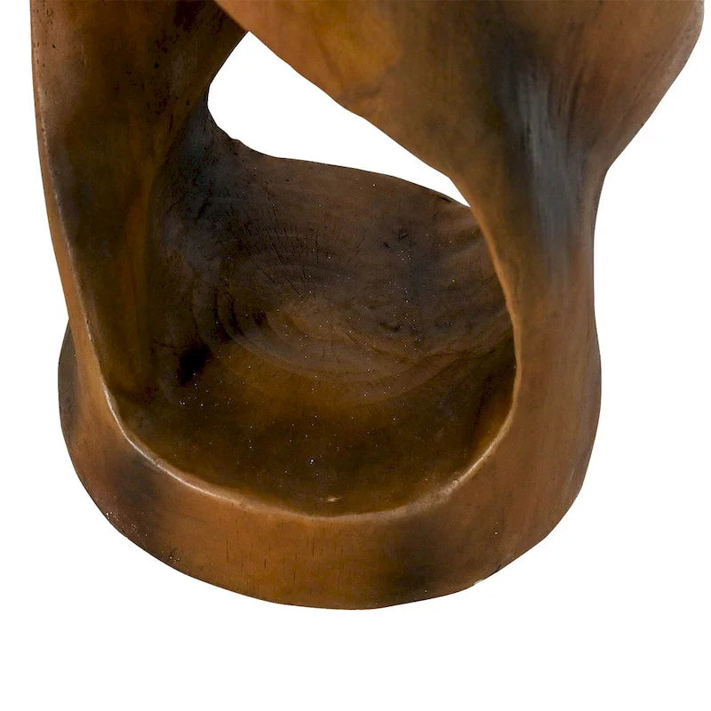 Table d'appoint en béton de forme torsadée, table d'appoint moderne unique pour la décoration intérieure