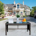 Outdoor patio Furniture 1 wicker Coffee Table,Brown