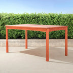 Outdoor Brown Rectangular Patio Dining Table