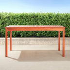 Table à manger d'extérieur rectangulaire marron