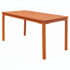 Table à manger d'extérieur rectangulaire marron