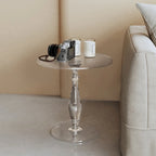 18 Round Clear Acrylic Side Table for Small Spaces - 17.72x18.70 inch