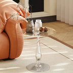Table d'appoint ronde en acrylique transparent de 45,7 cm pour petits espaces - 45 x 47,5 cm