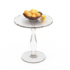 Table d'appoint ronde en acrylique transparent de 45,7 cm pour petits espaces - 45 x 47,5 cm