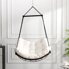 Chaise-hamac suspendue avec coussin pour patio, chambre et cour.